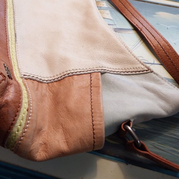 The Sak 100% Genuine Leather Multi Colored Handbag Vintage - Picture 4 of 8